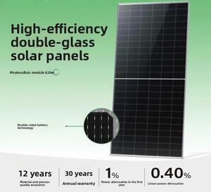 For Dual-Glass 620W Double-Sided Power Generation Photovoltaic Module Distributed Grid-<b>Connected</b> <b>Battery</b> High Efficiency Dual-si - Product Image 1