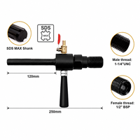 Adaptateur de perceuse à percussion SDS, convertisseur de perceuse diamantée pour marteau électrique, accessoire d'alimentation en eau en carbone pour marteau rotatif