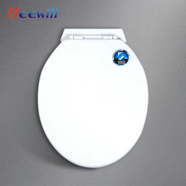 थोक सस्ते सफेद प्लास्टिक दौर हे आकार बाथरूम सामान्य करीब पीपी शौचालय सीट कवर