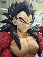 Statue de buste de Vegeta Super Saiyan 4 Dragon Ball GT grandeur nature 1:1 avec base LED, en résine et fibre de verre de haute qualité, figurine d'anime de collection