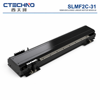 CTECHNO SLMF2C-31-2850 Etapa Lineal de Accionamiento Directo, 45 N Nominales, 135 N de Empuje Máximo, 2850 mm de Recorrido para Equipos de Prueba de Baterías