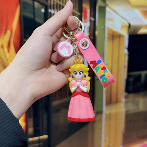 New 3D PVC Anime Super Marios Bros Keychains Mushroom Luigi Yoshi <strong>Key</strong> <strong>Chain</strong> <strong>Key</strong> Ring Promotional Gift Custom Rubber Keychain - Product Image 2