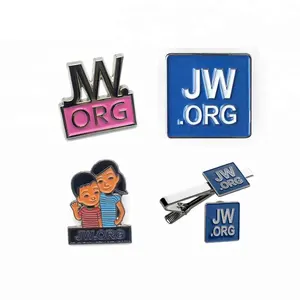 JW.ORG-pin de solapa de metal, fabricante de China, personalizado, esmalte suave