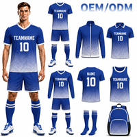 Uniforme de Fútbol de Poliéster de Secado Rápido OEM/ODM, Ropa Deportiva, Conjunto de Camiseta de Fútbol de Punto en Blanco al por Mayor