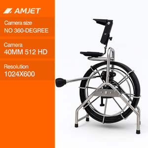 Caméra d'égout AMJET DrainEye-R10-pro 70mm-300mm, diamètre 40mm, 512Hz, caméra d'inspection de canalisation pour le nettoyage des tuyaux - Product Image 3