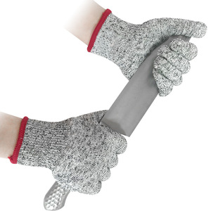 Guantes de soldadura resistentes a cortes con alambre de acero y anillos, con protección completa para el pulgar, no desechables, para soldadura con electrodo. - Product Image 1