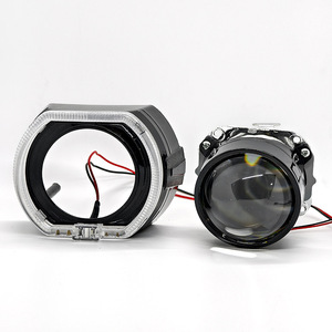 Minimalist 3 Inch Chromed LED Headlight <b>Projector</b> Lens Shrouds Angel Eyes Cover Adjustable 12V Automobile Assembly for Land - Product Image 6