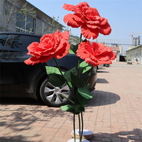 Grandes fleurs artificielles en mousse PE pour vitrine, scène, décoration de fond de mariage et accessoires photo