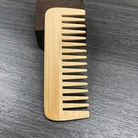 Peigne en bambou Peigne en bois antistatique Peigne à dents larges