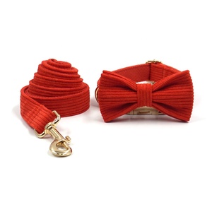 <span class=keywords><strong>Tiktok</strong></span> <span class=keywords><strong>me</strong></span> hizo comprarlo 2024 collar calmante para perros de pana Linda correa de perro personalizada y collar elegantes correas de Mascota de pana roja - Product Image 2