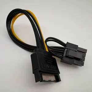 SATA 15针转8针 6+2 PCIe显卡电源线 1转2分线器适配器 PC线束 - Product Image 6