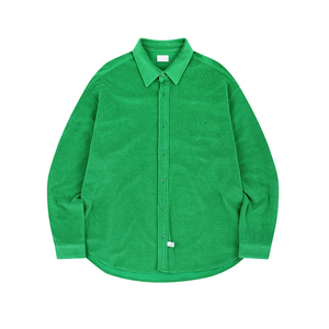 OEM Custom New Fashion uomo camicia con bottoni in spugna 100% tessuto a maglia di cotone con motivo stampato - Product Image 1