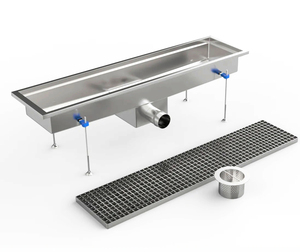 Hiện đại thép không gỉ tuyến tính thoát nước sàn Hệ thống hình chữ nhật cho công nghiệp nhà bếp sử dụng chế biến thực phẩm thương mại cơ sở - Product Image 5