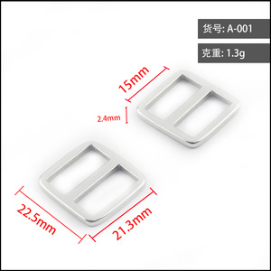 Aluminum Alloy Sliding D-Ring Buckle 15mm-38mm For Bags Backpack Adjustable <b>Webbing</b> Accessory - Product Image 3