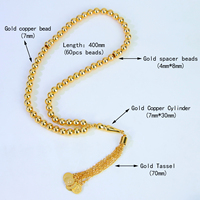 Bracelets de prière classiques de la religion musulmane, perles arabes islamiques 33/60, bijoux de mode, bracelet pour événement, cadeau du Ramadan