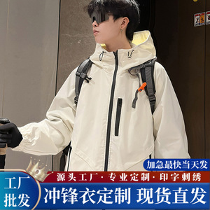 Veste réversible coupe-vent et imperméable pour homme, vêtements de travail pour activités de plein air, sur mesure - Product Image 3