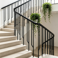 Nouvelles balustres en acier forgé, design moderne, carrées et rondes, noires, pour escaliers et décorations d'escaliers domestiques