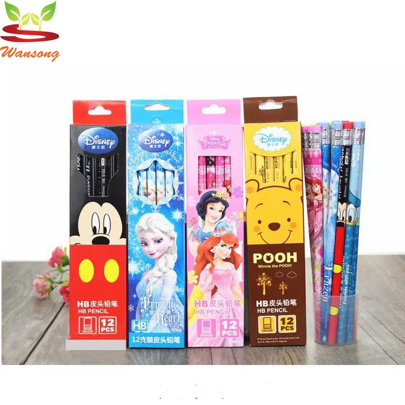 custom printed eyeliner pen tube packaging boxes   school offical pencil paper box with pvc windows