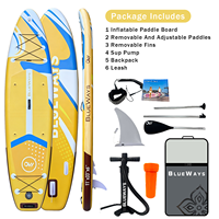 Planche à pagaie gonflable en bois grainé 11'x33"x6'', SUP stable pour adultes, épaisseur 15 cm, planche de yoga et de stand-up paddle pour la famille, 335 cm