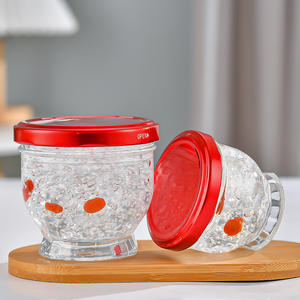 Barattoli in Vetro per Alimenti con Coperchio, Resistenti alle Alte Temperature, 50ml 75ml 100ml 150ml, <span class=keywords><strong>Bocca</strong></span> Larga, per Miele, Marmellata, Caviale, Nido d'Uccello - Product Image 2