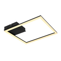 Plafonnier LED moderne 18W, lumière blanc chaud 3000K, design carré, corps en aluminium, indice de protection IP20, CRI80, garantie de 2 ans, hôtel
