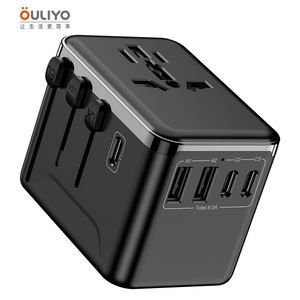 สินค้ามาแรงปี 2026 ปลั๊กแปลงไฟแบบ Type-C สำหรับหลายประเทศ พร้อมพอร์ต USB 3 ช่อง เหมาะสำหรับเป็นของขวัญแปลกใหม่ - Product Image 1