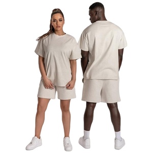 ชุดกีฬาสั้น2ชิ้นสำหรับผู้ชาย,ชุดวอร์มแฟชั่นคอกลมสำหรับทุกเพศ - Product Image 1