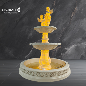 Bassin d'<span class=keywords><strong>eau</strong></span> ovale en pierre artificielle pour la décoration de la cour, <span class=keywords><strong>fontaine</strong></span> en pierre <span class=keywords><strong>lumineuse</strong></span> pour l'extérieur - Product Image 6