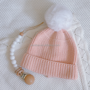 Gorro <span class=keywords><strong>de</strong></span> Punto <span class=keywords><strong>para</strong></span> Recién Nacido <span class=keywords><strong>de</strong></span> 0 a 3 <span class=keywords><strong>Meses</strong></span>, Gorro <span class=keywords><strong>de</strong></span> Navidad Rosa Bebé con Pompones Grandes <span class=keywords><strong>de</strong></span> Piel Sintética <span class=keywords><strong>de</strong></span> Zorro, <span class=keywords><strong>Turbante</strong></span> Acanalado, Gorro <span class=keywords><strong>de</strong></span> Invierno <span class=keywords><strong>para</strong></span> Bebé - Product Image 2