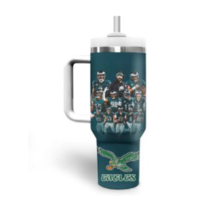 6 disegni philello Eagles campioni personalizzati doppia parete in acciaio inox vuoto isolato tazza da viaggio per auto 40 oz XL <span class=keywords><strong>Tumbler</strong></span> - Product Image 5