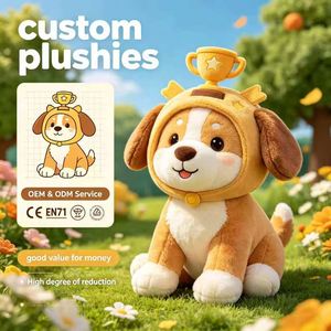 Muñeco de Peluche de Cachorro Suave al por Mayor con Cubierta Decorativa de Trofeo de Honor, Peluche de Fábrica para Regalo de Premio de Celebración, Producción Masiva Personalizada - Product Image 1