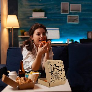 Bán buôn Chất lượng cao tùy chỉnh in giá rẻ bao bì sóng không bị rò rỉ giấy tái sử dụng hộp bánh pizza với logo - Product Image 5