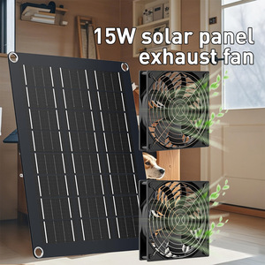 พัดลมระบายอากาศแบบใช้พลังงานแสงอาทิตย์ ขนาด 12 ซม. มอเตอร์ไร้แปรงถ่าน สำหรับเล้าไก่ พร้อมแผงโซลาร์เซลล์แบบโมโนคริสตัลไลน์ - Product Image 5
