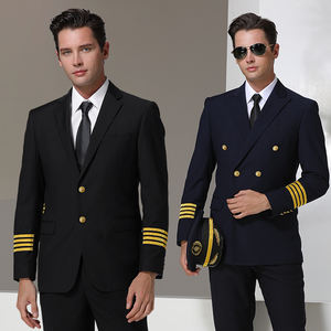 Seragam <span class=keywords><strong>Pilot</strong></span> Pria, Seragam Kerja, Set Kostum Pertunjukan, Jas - Product Image 3