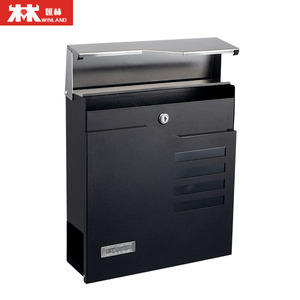 Boîte <span class=keywords><strong>aux</strong></span> <span class=keywords><strong>lettres</strong></span> murale en métal de style allemand sur pied, porte-journal, clés antivol incluses, livraison sécurisée du courrier dans l'appartement - Product Image 3