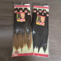 Lot de 6 mèches de cheveux synthétiques pré-étirées de 52 pouces pour tresses africaines, extensions capillaires en gros pour femmes