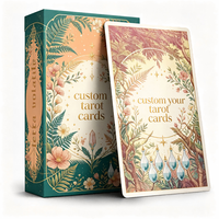 Boîte de rangement personnalisée OEM pour jeu de tarot en papier avec dorure à chaud sur le dos et la boîte, pour cadeaux de divination, promotionnels et jeux d'intérieur