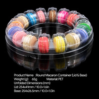 Boîte de présentation de macarons en PET transparent à 16 cavités, emballage blister, conteneur écologique en plastique pour biscuits