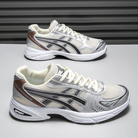 Baskets décontractées respirantes en maille pour couples, à lacets, confortables et légères, chaussures de course tendance pour hommes avec blocs de couleur, idéales pour l'été