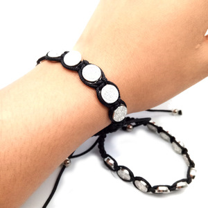 Pulsera de Nudo Chino Tejida con Aleación Benedictina, Ajustable, Hecha a Mano, con Cuentas, Unisex, para Regalo - Product Image 4