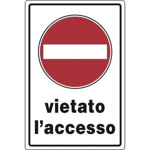 Señal de Prohibido el Paso 20x30 cm, Placa de Advertencia de Tráfico - Product Image 3