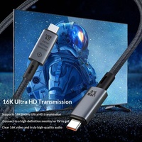 Cable de Datos USB-C 5.0 de 16K60Hz y 80Gbps con Carga PD de 240W para Thunderbolt 4, MacBooks, iPad Pro, Hub, Base de Conexión - 1m, Caja Incluida