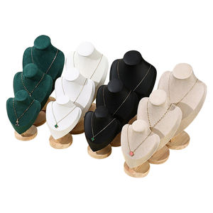 Prezzo all'ingrosso negozio di gioielli Display collana collo busto manichino Stand di velluto gioielli Display manichino per negozio - Product Image 1