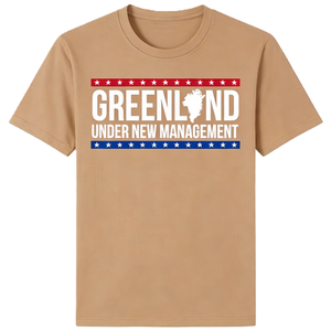 Maglietta da uomo politica divertente con stampa Greenland Under New Management, in cotone, a maniche corte - Product Image 5