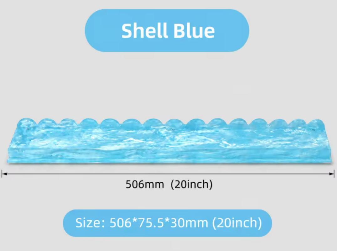 017 U-shaped shell sky blue