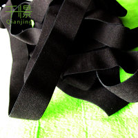 Bande élastique en nylon noir de 2,5 cm largement utilisée pour la confection de ceintures de vêtements et de sangles