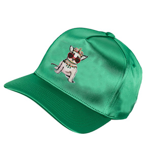 Cappello da Baseball imbottito in raso di alta qualità con rivestimento in seta con Logo tessuto personalizzato di fabbrica all'ingrosso - Product Image 3