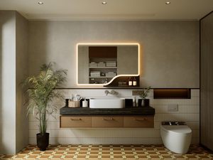 CF, nuevo diseño, 80*120cm, espejos Led montados en la pared, <span class=keywords><strong>baño</strong></span> de Hotel, <span class=keywords><strong>baño</strong></span>, habitación, <span class=keywords><strong>espejo</strong></span> Led con Interruptor táctil inteligente - Product Image 2