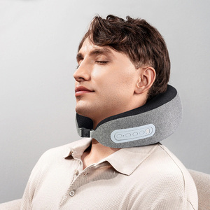Nueva almohada de masaje en forma de U con calefacción 3000mAh recargable avión coche viaje memoria espuma cuello masajeador para aliviar el dolor - Product Image 4