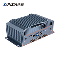 Zunsia casing komputer industri N95 N100 N305 Gen 12 4*2.5G LAN 6Com DDR5 Machine Vision Firewall X86 terpasang tanpa kipas PC Mini